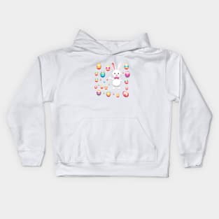 Easter design bunny funny eggs Kids Hoodie